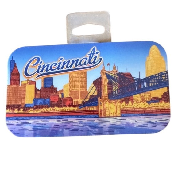 Unbranded Other - Cincinnati Ohio Magnet Skyline Roebling Bridge New